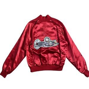 Vintage EAA Betty Boop Satin Jacket Size L Red